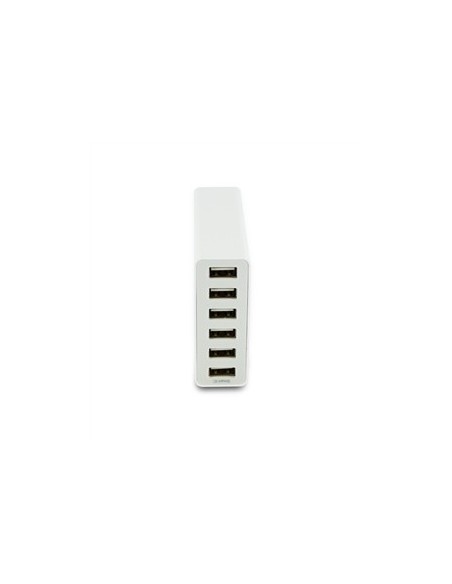 transformador usb negro 6 puertos 10a con cable extraíble muvit MUACC0145 kiwiku.com