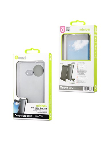 funda minigel transparente microsoft lumia 535 muvit MUSKI0499 kiwiku.com