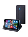 Funda wallet folio negra función soporte microsoft lumia 535 muvit