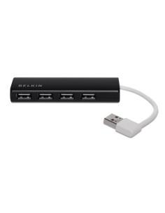 Belkin F4U042BT centro o nodo - Concentrador  4-port travel usb2.0 hub ultra-slim F4U042BT kiwiku.com