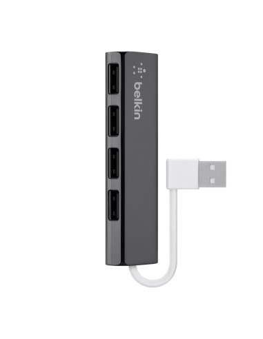 Belkin F4U042BT centro o nodo - Concentrador  4-port travel usb2.0 hub ultra-slim F4U042BT kiwiku.com
