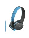 Sony mdr-zx660ap - auriculares supraurales de diadema con micrófono, control remoto integrado azul