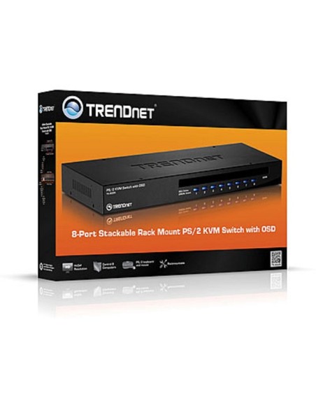 Conmutador KVM TRENDnet TK-802R - 8 Ordenador(es) - 1 Usuarios locales - 1920 x 1440 - 18 x Puerto TK-802R kiwiku.com