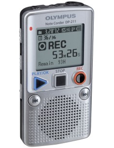 Olympus DP-211 - Grabador de sonido digital portátil, plateado V412111SE000 kiwiku.com