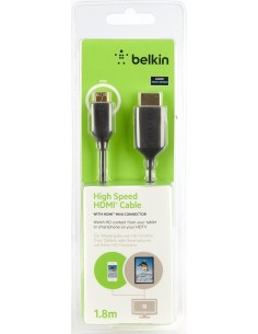 Belkin High Speed HDMI - Cable Ultra thin minihdmi to hdmi 1.8m AV10100BT1.8M kiwiku.com