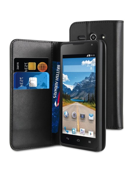 funda wallet folio negra función soporte y tarjetero huawei y530 muvit MUSNS0096 kiwiku.com