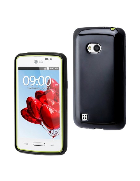 funda minigel negra lg l50 muvit MUSKI0458 kiwiku.com