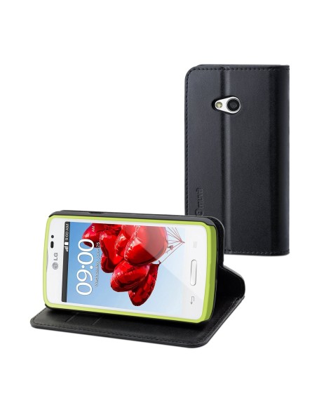 funda wallet folio con función soporte negra lg l50 muvit MUSNS0157 kiwiku.com