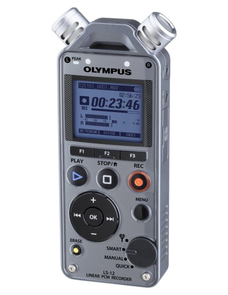 Olympus PCM LS-12 - Grabadora Voz digital portátil, color gris V409131TE000 kiwiku.com