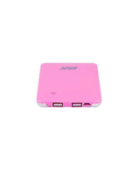 Bateria externa dsk power bank netpower 6 rosa 4400mah 9718 kiwiku.com