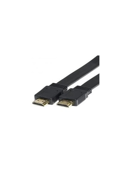 CABLE HDMI 1.3 PLANO MACHO MACHO CONEXION ORO 3M NEGRO