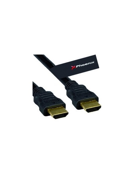 CABLE HDMI PHOENIX 1.3 MACHO MACHO CONEXION ORO 1.8M NEGRO