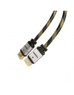 CABLE HDMI 1.4 MACHO MACHO CON FERRITA CONEXION ORO 1.8M GRIS/NEGRO