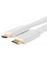 Cable hdmi 1.3 plano macho macho conexion oro 5m blanco
