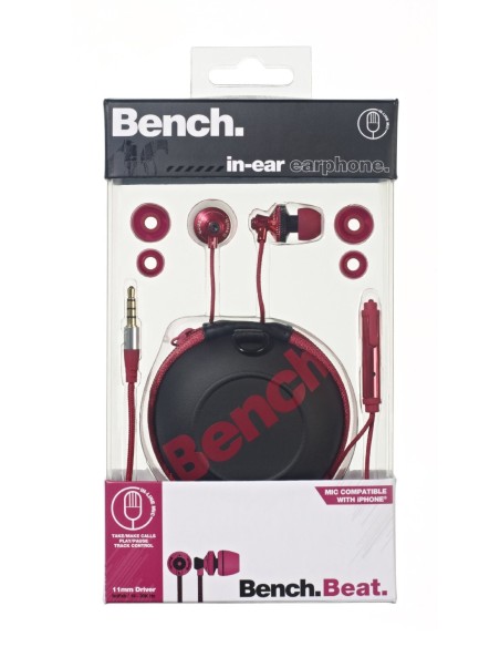 Bench EMBE-BT-BER1-DB - Auriculares in-ear con cable, color rosa EMBE-BT-BER1-DB kiwiku.com
