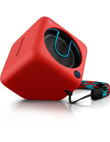 Philips BT1300 - Altavoz portátil con Bluetooth, rojo BT1300R/00 kiwiku.com