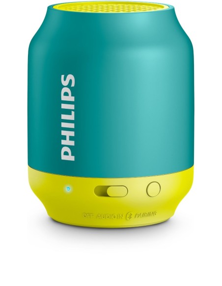 Philips BT50 - Altavoz portátil con Bluetooth, turquesa y amarillo BT50A/00 kiwiku.com