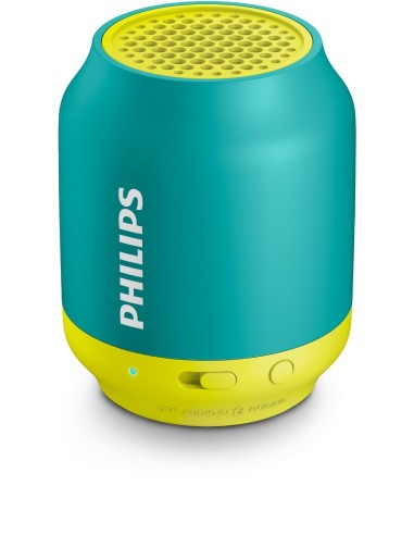 Philips BT50 - Altavoz portátil con Bluetooth, turquesa y amarillo BT50A/00 kiwiku.com