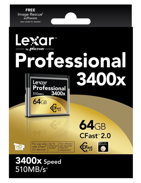 Lexar CFast 2.0 64GB 3400x Professional LC64GCRBEU3400 kiwiku.com