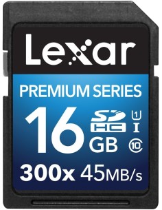Lexar LSD16GBBEU300 SDHC Platinum II Class 10 USH-I 16GB 300X U1  LSD16GBBEU300 kiwiku.com