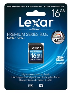 Lexar LSD16GBBEU300 SDHC Platinum II Class 10 USH-I 16GB 300X U1  LSD16GBBEU300 kiwiku.com 2