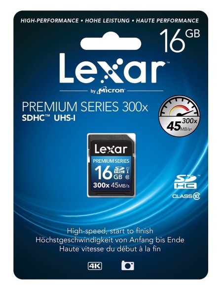 Lexar LSD16GBBEU300 SDHC Platinum II Class 10 USH-I 16GB 300X U1  LSD16GBBEU300 kiwiku.com