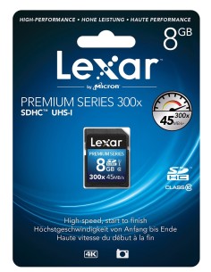 Lexar SDHC Card 8GB 300x Platinum II Class 10 UHS-I LSD8GBBBEU300 kiwiku.com 2