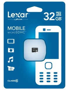 Lexar - Tarjeta de memoria MicroSDHC sin adaptador (clase 10) 32 gb LSDMI32GABEU kiwiku.com 2