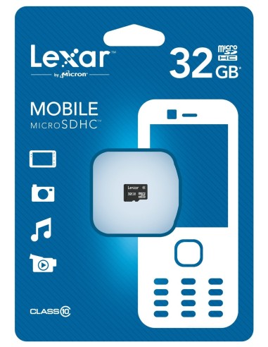 Lexar - Tarjeta de memoria MicroSDHC sin adaptador (clase 10) 32 gb LSDMI32GABEU kiwiku.com