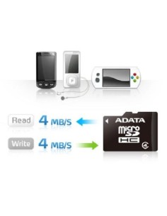 A-Data AUSDH16GCL4-RA1 - Tarjeta de memoria micro SDHC de 16 GB con adaptador SD (Clase 4) AUSDH16GCL4-RA1 kiwiku.com 2