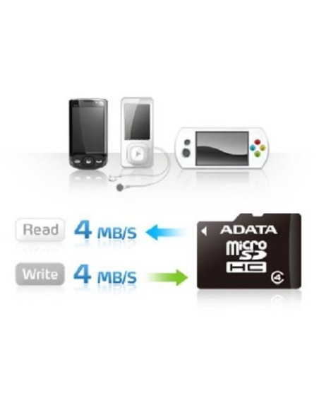 A-Data AUSDH16GCL4-RA1 - Tarjeta de memoria micro SDHC de 16 GB con adaptador SD (Clase 4) AUSDH16GCL4-RA1 kiwiku.com