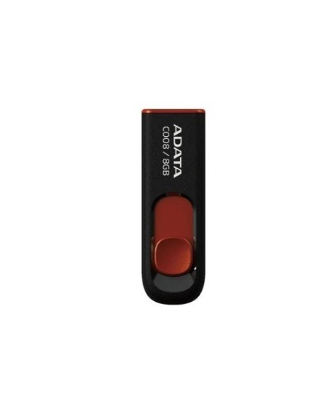 ADATA 8GB C008 - Memoria USB 8 GB USB 2.0 Negro Rojo AC008-8G-RKD kiwiku.com