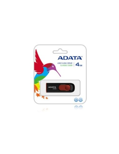 A-data AC008-4G-RKD - Memoria USB de 4 GB, color negro y rojo AC008-4G-RKD kiwiku.com