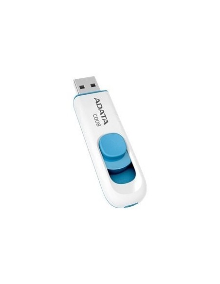 ADATA Classic Series C008 - Unidad flash USB - 32 GB - USB 2.0 - blanco, azul AC008-32G-RWE kiwiku.com