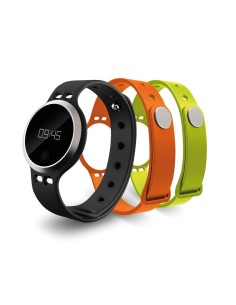 Reloj de pulsera ora fit black 3 correas intercambiables bluetooth  cardiometro, podometor, alertas, 0SB001-FK kiwiku.com