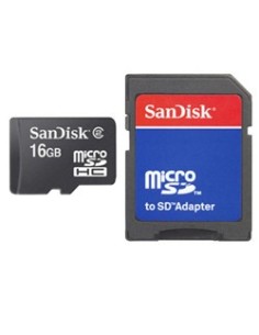 SanDisk - Tarjeta de memoria flash ( adaptador microSDHC a SD Incluido ) - 16 GB - Class 2 - microSD SDSDQB-016G-B35 kiwiku.com