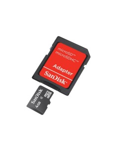 SanDisk - Tarjeta de memoria flash ( adaptador microSDHC a SD Incluido ) - 4 GB - Class 2 - microSDH SDSDQB-004G-B35 kiwiku.com