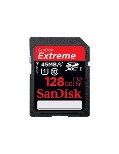 SanDisk Extreme - Tarjeta de memoria flash - 128 GB - UHS Class 1 / Class10 - SDXC UHS-I SDSDXS-128G-X46 kiwiku.com