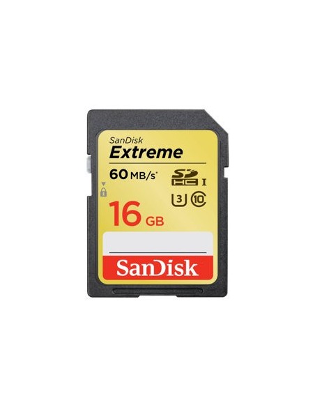 SanDisk Extreme - Tarjeta de memoria flash - 16 GB - UHS Class 3 / Class10 - SDHC UHS-I SDSDXN-016G-G46 kiwiku.com