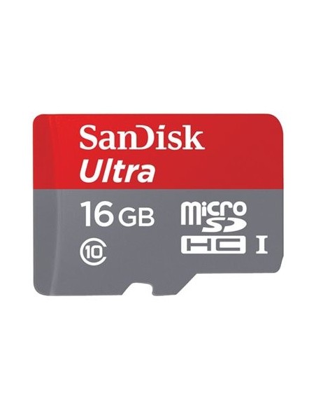 SanDisk Ultra - Tarjeta de memoria flash ( adaptador microSDHC a SD Incluido ) - 16 GB - Class 10 -  SDSDQUAN-016G-G4A kiwiku.c