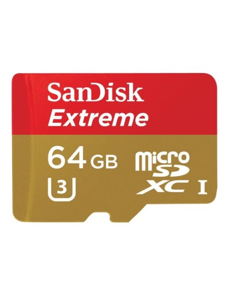 SanDisk Extreme - Tarjeta de memoria flash ( adaptador microSDXC a SD Incluido ) - 64 GB - UHS Class SDSDQXL-064G-GA4A kiwiku.c