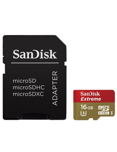 SanDisk Extreme - Tarjeta de memoria MicroSDXC de 16 GB 60MB/s Class 10 SDSDQXN-016G-G46A kiwiku.com