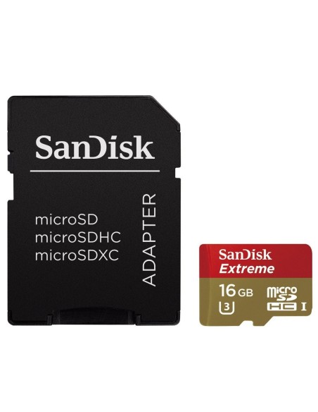 SanDisk Extreme - Tarjeta de memoria MicroSDXC de 16 GB 60MB/s Class 10 SDSDQXN-016G-G46A kiwiku.com