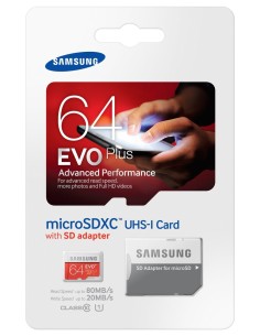 Samsung micro sd 64gb + adaptador evo+ clase 10 MB-MC64DA/EU kiwiku.com 2