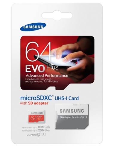 Samsung micro sd 64gb + adaptador evo+ clase 10 MB-MC64DA/EU kiwiku.com