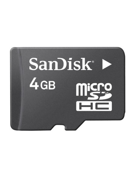 SanDisk - Tarjeta de memoria flash - 4 GB - Class 4 - microSDHC - negro SDSDQM-004G-B35 kiwiku.com