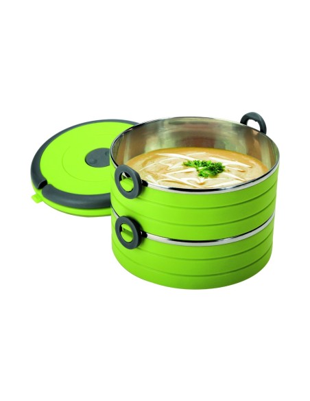 Jata Hogar 904VE - Porta alimentos con 2 contenedores, capacidad total 1.4 l 904VE kiwiku.com