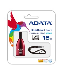 ADATA DashDrive Choice UC500 - Unidad flash USB - 16 GB - USB - rojo AUC500-16G-RRD kiwiku.com 2