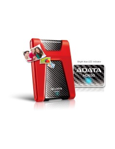 ADATA DashDrive Durable HD650 - Disco duro - 1 TB - externo ( portátil ) - 2.5" - USB 3.0 - rojo AHD650-1TU3-CRD kiwiku.com 2