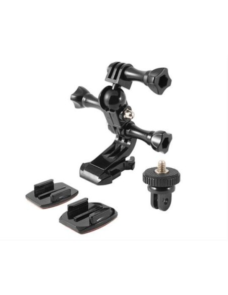 Pack soporte + adhesivos + adaptador para go pro y camaras deportivas BXGOPACK kiwiku.com